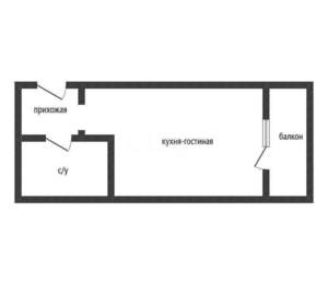 Студия квартира, вторичка, 29м2, 4/17 этаж