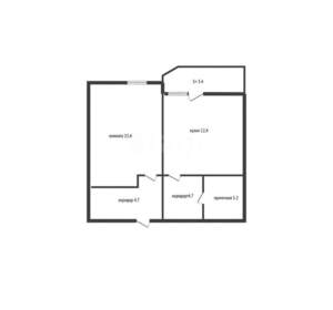 1-к квартира, вторичка, 35м2, 7/22 этаж