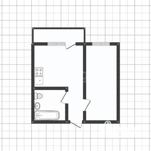 1-к квартира, вторичка, 38м2, 10/16 этаж