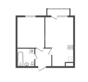 2-к квартира, вторичка, 35м2, 9/16 этаж