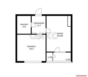 1-к квартира, вторичка, 53м2, 19/22 этаж