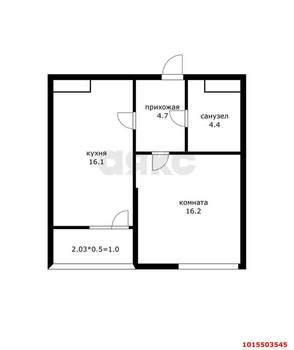 1-к квартира, вторичка, 44м2, 18/24 этаж