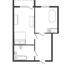 1-к квартира, вторичка, 42м2, 5/7 этаж