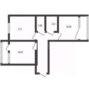 2-к квартира, вторичка, 56м2, 9/10 этаж