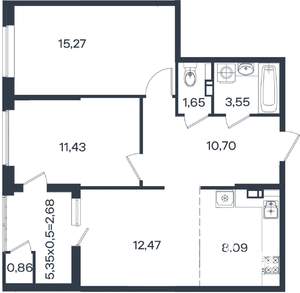 3-к квартира, вторичка, 67м2, 5/18 этаж