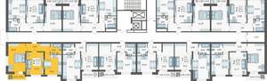 2-к квартира, вторичка, 52м2, 5/16 этаж