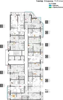 Студия квартира, строящийся дом, 32м2, 17/24 этаж