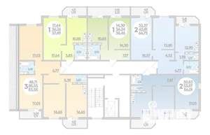 3-к квартира, строящийся дом, 84м2, 4/8 этаж