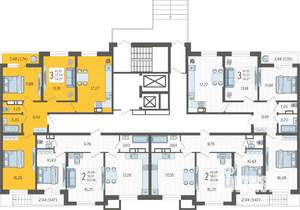 3-к квартира, вторичка, 74м2, 1/19 этаж