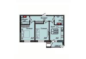 2-к квартира, вторичка, 54м2, 5/9 этаж