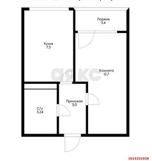 Студия квартира, вторичка, 30м2, 22/22 этаж