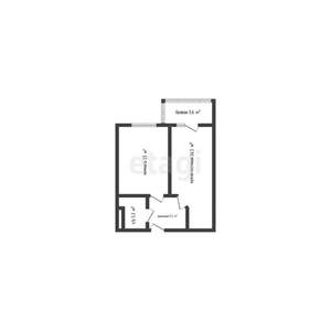 1-к квартира, вторичка, 41м2, 9/25 этаж