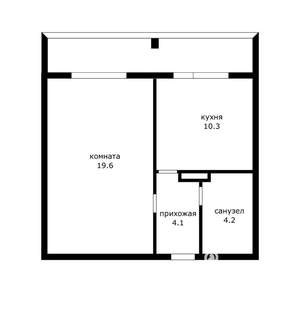 1-к квартира, вторичка, 38м2, 4/16 этаж