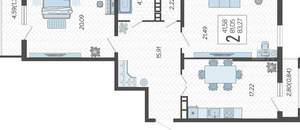 2-к квартира, вторичка, 82м2, 5/22 этаж