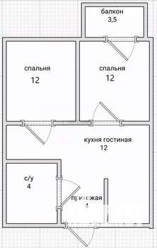 2-к квартира, вторичка, 40м2, 11/24 этаж