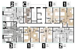 3-к квартира, вторичка, 70м2, 16/16 этаж