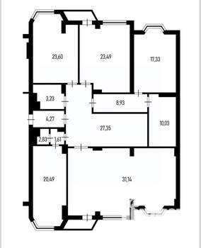 4-к квартира, вторичка, 198м2, 7/12 этаж