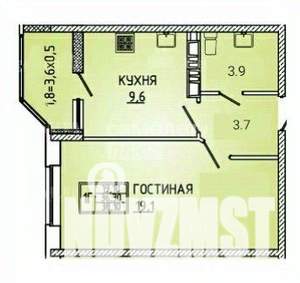 1-к квартира, вторичка, 40м2, 11/16 этаж