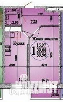 1-к квартира, вторичка, 40м2, 2/18 этаж