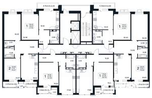 2-к квартира, вторичка, 76м2, 2/12 этаж