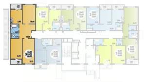 3-к квартира, строящийся дом, 88м2, 1/18 этаж