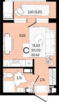 Студия квартира, вторичка, 23м2, 5/8 этаж