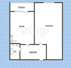 1-к квартира, вторичка, 33м2, 4/10 этаж