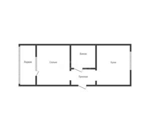 1-к квартира, вторичка, 28м2, 4/4 этаж