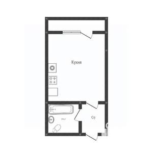 Студия квартира, вторичка, 25м2, 11/16 этаж