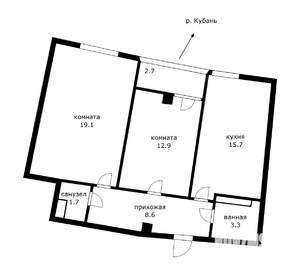 2-к квартира, вторичка, 65м2, 14/21 этаж