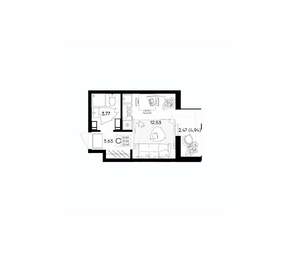 Студия квартира, вторичка, 22м2, 6/9 этаж