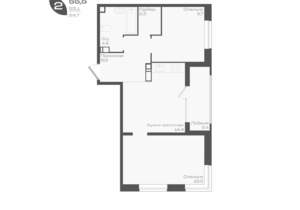 2-к квартира, вторичка, 56м2, 18/18 этаж