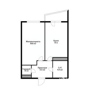 1-к квартира, вторичка, 42м2, 11/16 этаж