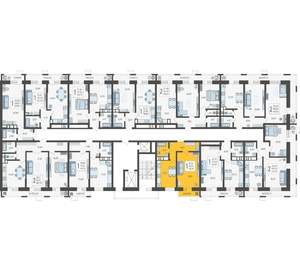 1-к квартира, строящийся дом, 42м2, 9/12 этаж