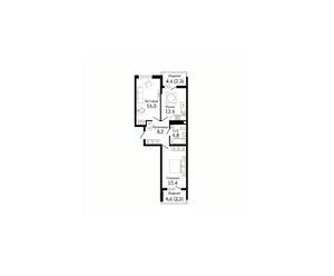 2-к квартира, вторичка, 63м2, 17/23 этаж