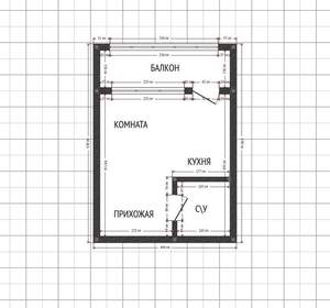 Студия квартира, вторичка, 22м2, 3/6 этаж