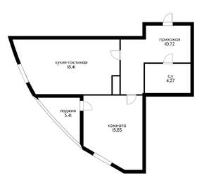 1-к квартира, вторичка, 51м2, 6/24 этаж