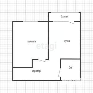1-к квартира, вторичка, 35м2, 6/19 этаж
