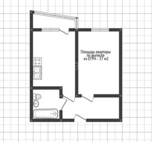 1-к квартира, вторичка, 37м2, 3/16 этаж