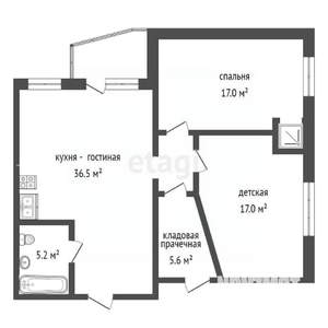 2-к квартира, вторичка, 88м2, 4/5 этаж