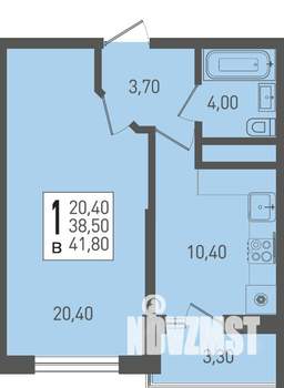 1-к квартира, вторичка, 42м2, 5/22 этаж