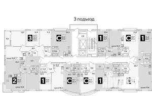 2-к квартира, вторичка, 61м2, 10/16 этаж
