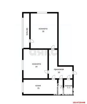 2-к квартира, вторичка, 64м2, 12/17 этаж