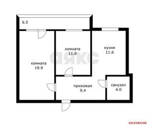 2-к квартира, вторичка, 64м2, 1/8 этаж