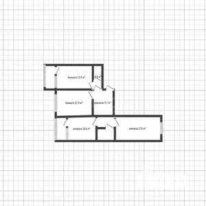 3-к квартира, вторичка, 74м2, 6/16 этаж