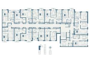 1-к квартира, строящийся дом, 41м2, 3/18 этаж