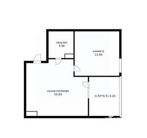 1-к квартира, вторичка, 35м2, 7/24 этаж