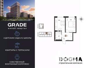 1-к квартира, вторичка, 32м2, 15/18 этаж