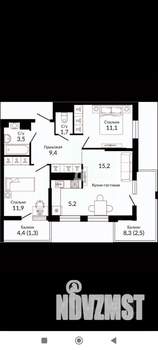 2-к квартира, вторичка, 60м2, 20/23 этаж