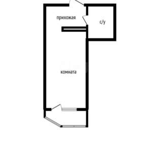 Студия квартира, вторичка, 23м2, 5/16 этаж